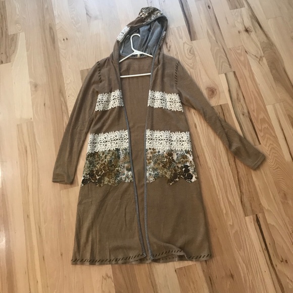 Gimmicks by BKE long hooded cardigan - Picture 1 of 8